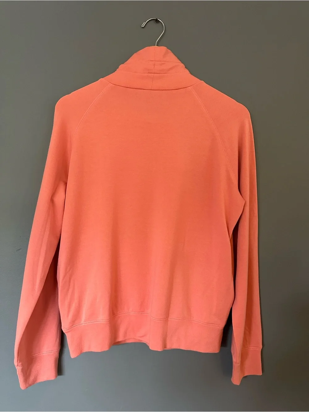 J. Crew Coral Cowl-Neck Pullover Sweater With Drawstring Neck Small NWOT